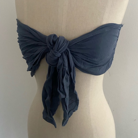 Tie Front Bandeau Top - Picture 1 of 6